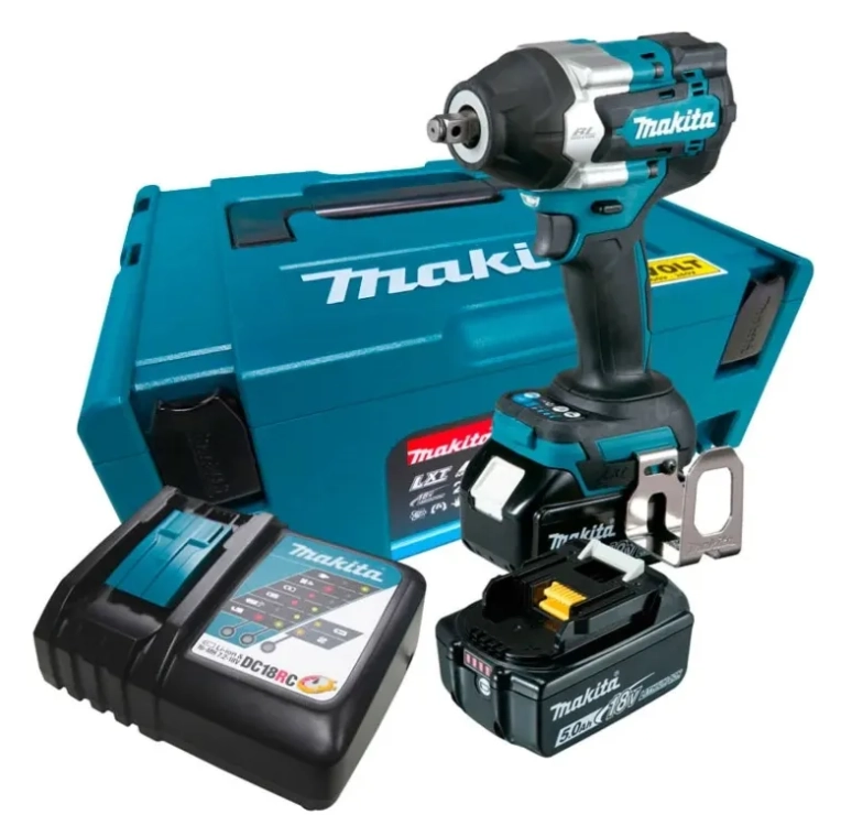 LLAVE DE IMPACTO INALAMBRICA MAKITA DTW700RTJ DE 18 V, AZUL PETROLEO - 1
