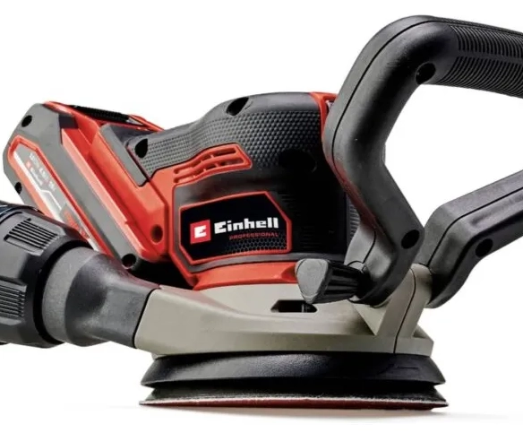LIJADORA EXCENTRICA BELCRO 125MM + BAT 4AH + LIJAS EINHELL COLOR ROJO FRECUENCIA 50HZ - 4