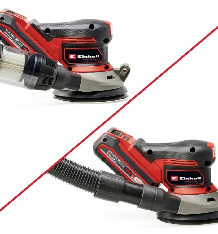 LIJADORA EXCENTRICA BELCRO 125MM + BAT 4AH + LIJAS EINHELL COLOR ROJO FRECUENCIA 50HZ - 6