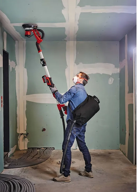 LIJADORA DE PARED INALAMBRICA EINHELL TE-DW 18/225 LI - SOLO CON SISTEMA VELCRO ROJA Y NEGRA 18V - 7