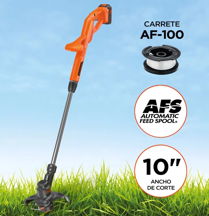 ORILLADORA INALAMBRICA 20V BLACK+DECKER LST201-B2C COLOR NARANJA/NEGRO - 3