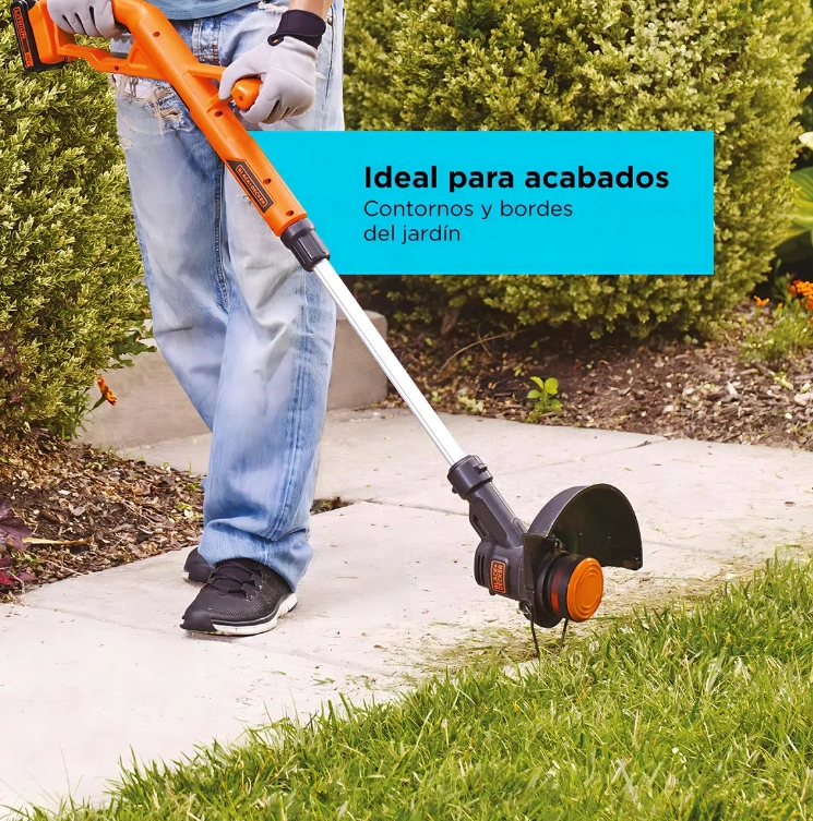 ORILLADORA INALAMBRICA 20V BLACK+DECKER LST201-B2C COLOR NARANJA/NEGRO - 6