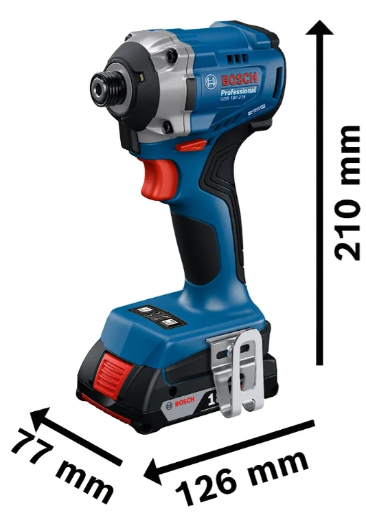 ATORNILLADOR DE IMPACTO BOSCH GDR 18V-215 215NM 2BAT + MALETIN - 8