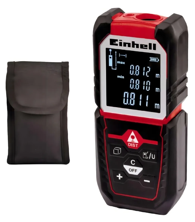 MEDIDOR DIGITAL DE DISTANCIA LASER TELEMETRO EINHELL 50 MTS - 1
