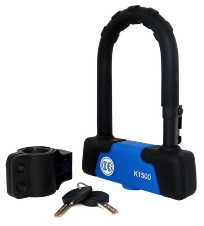 CANDADO BICICLETA U LOCK ODIS BIKE K1500 15X185MM LLAVE MAPA - 2