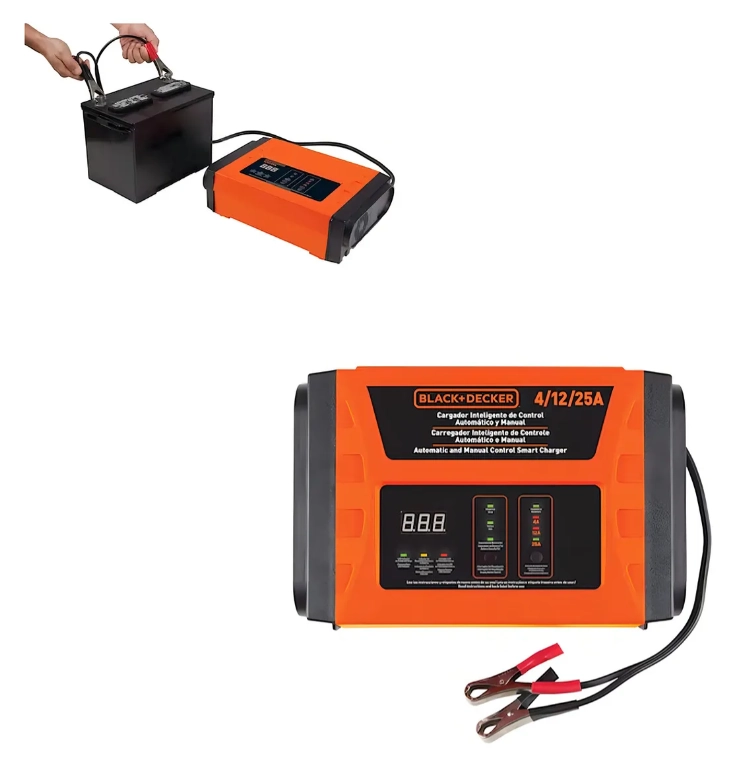 CARGADOR DE BATERIAS 4/12 25AMP BLACK+DECKER BC25-B2C - 2