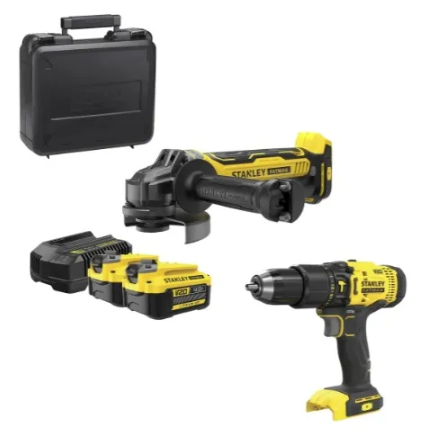 KIT ESMERIL + TALADRO 20V + ACCES STANLEY SBG700M2K-SCD711B - 1