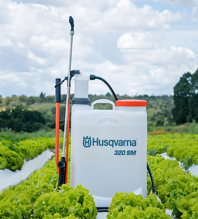 PULVERIZADOR MANUAL CON BOMBA DE RESPALDO HUSQVARNA DE 20L BLANCO - 5