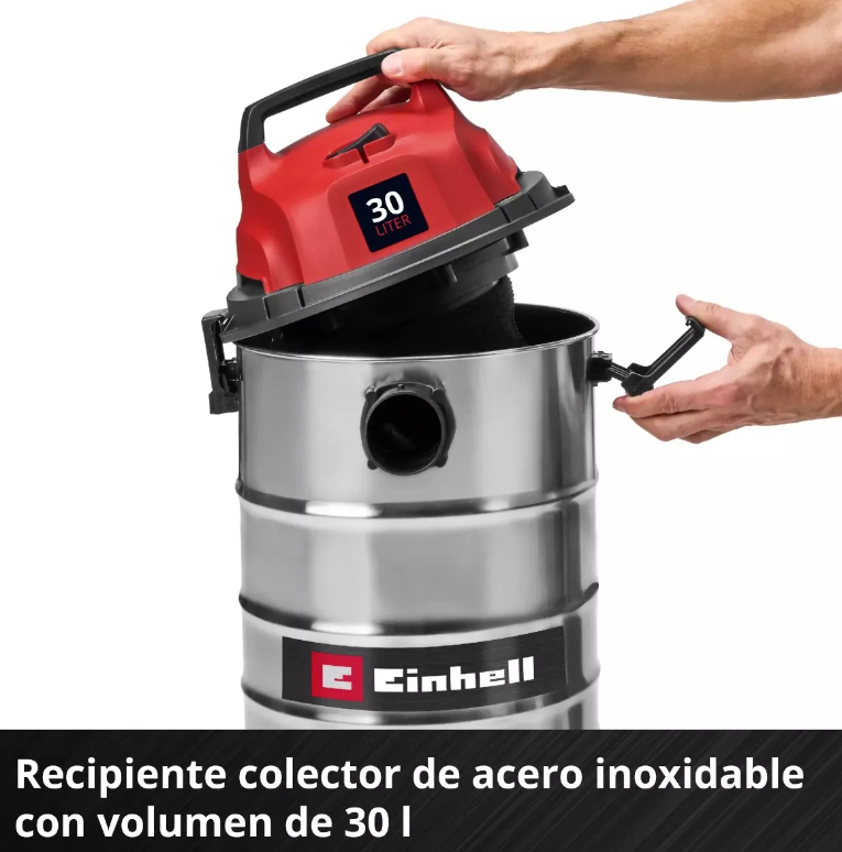 ASPIRADORA ELE CTRICA SECO-HUMEDO TC-VC 3055 S EINHELL ROJO - 6