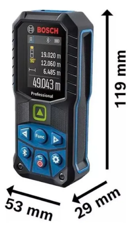 MEDIDOR LASER VERDE BOSCH GLM 50-27 CG CON BLUETOOTH - 5