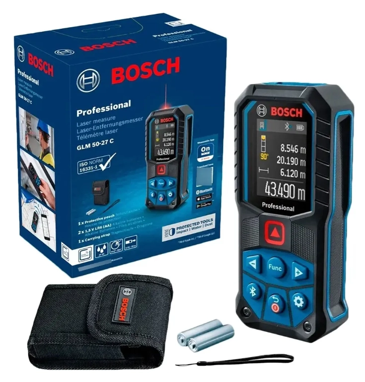 MEDIDOR LASER BOSCH GLM 50-27 C 50 METROS CON BLUETOOTH - 7