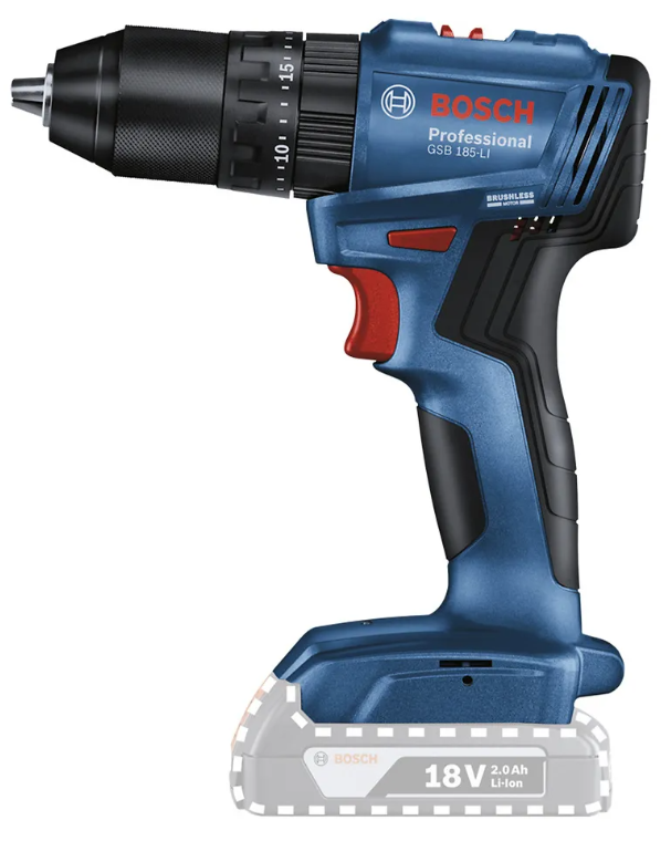 TALADRO PERCUTOR INALAMBRICO 1/2 BOSCH GSB 185-LI 18V SB - 3
