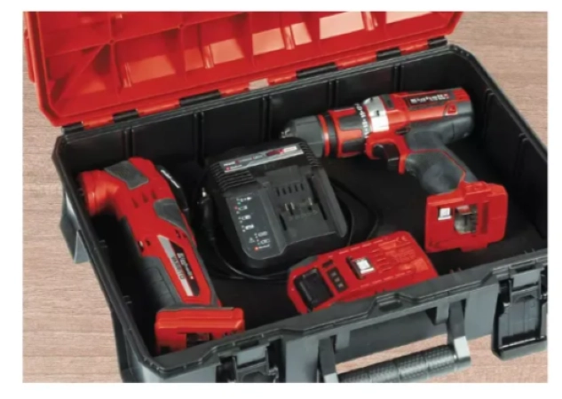 KIT EINHELL ESMERIL AXXIO 18/115 +2 BAT 4.0AH +2 CARG+E-CASE - 4