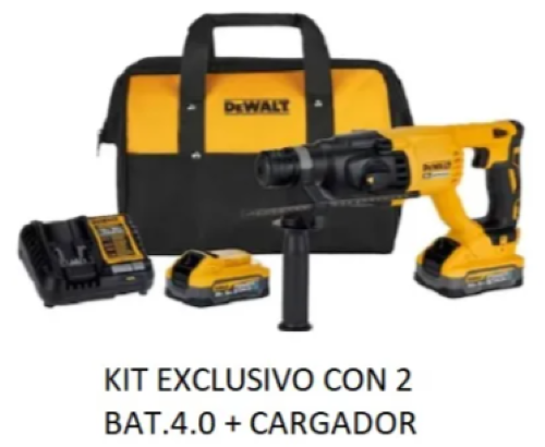 KIT DEWALT ROTOM.DCH133H2 + TAL.PER.DCD805BXR +2BAT4.0+BOLSO - 3