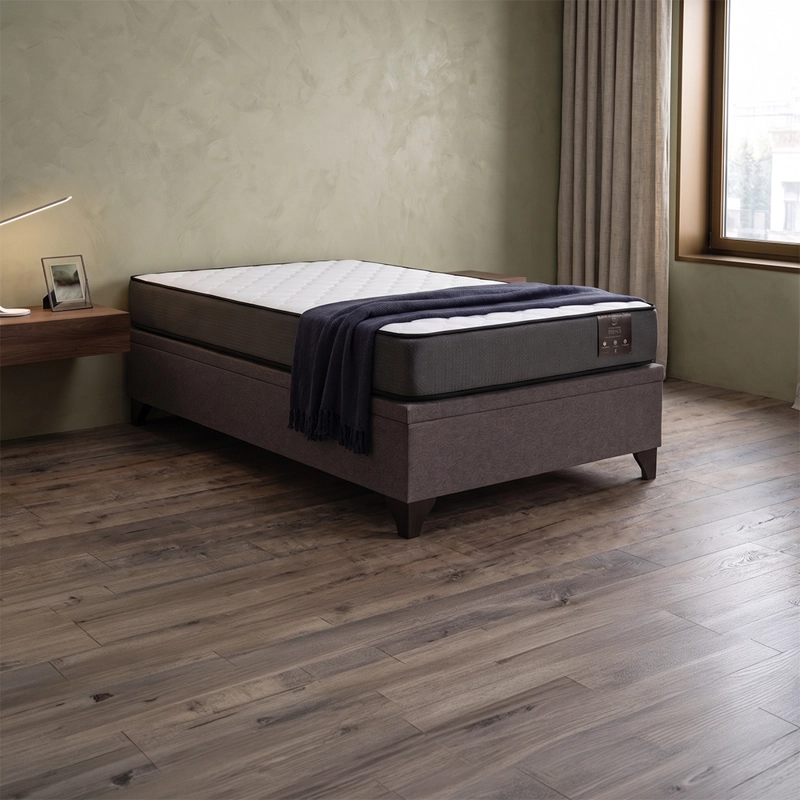 CAMA BAÚL 1,5 PLAZAS ATHENAS APERTURA HORIZONTAL Gris - 1