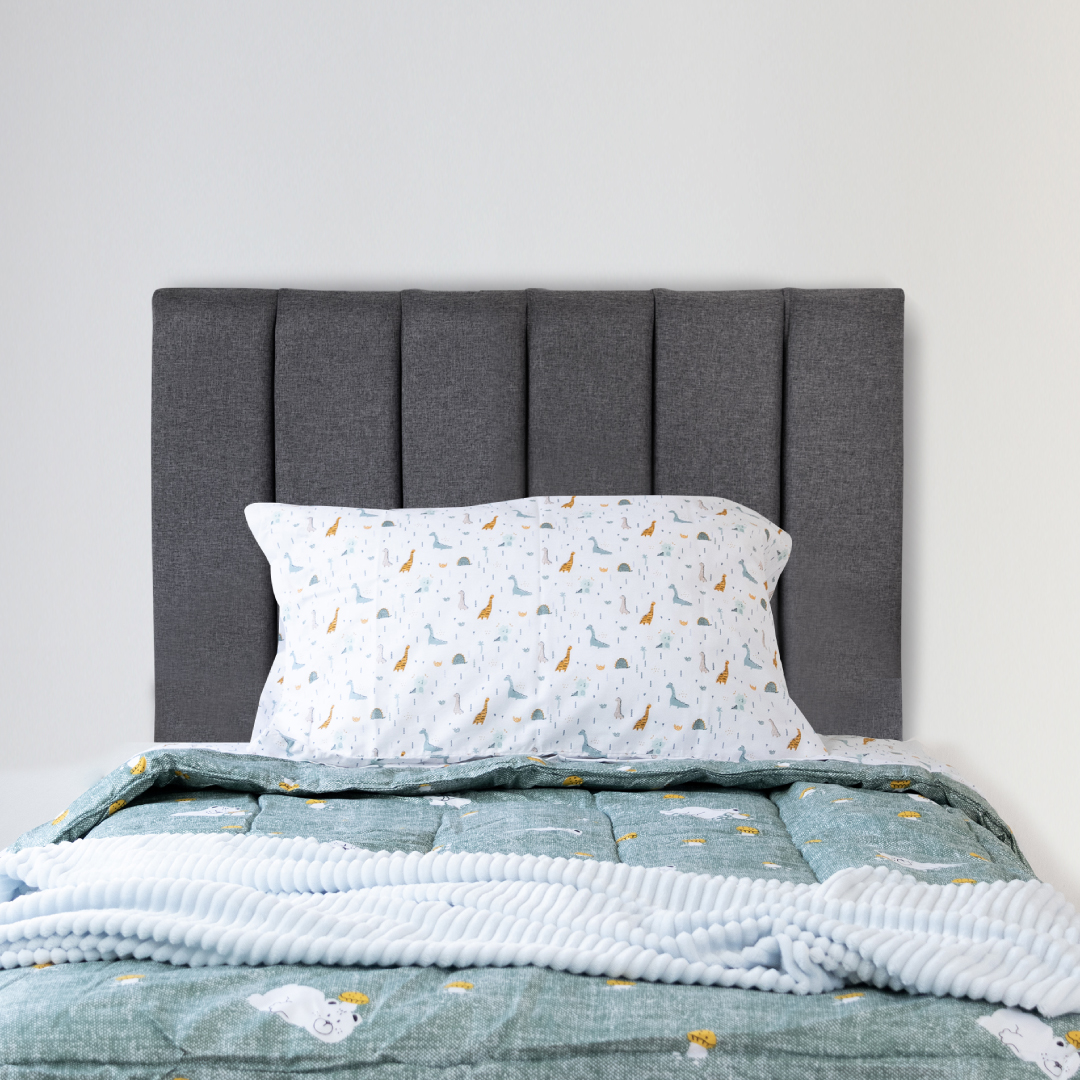 RESPALDO DE CAMA 1,5 PLAZAS TUBULAR GRIS - 2