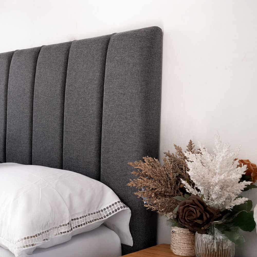 RESPALDO DE CAMA 1,5 PLAZAS TUBULAR GRIS - 3
