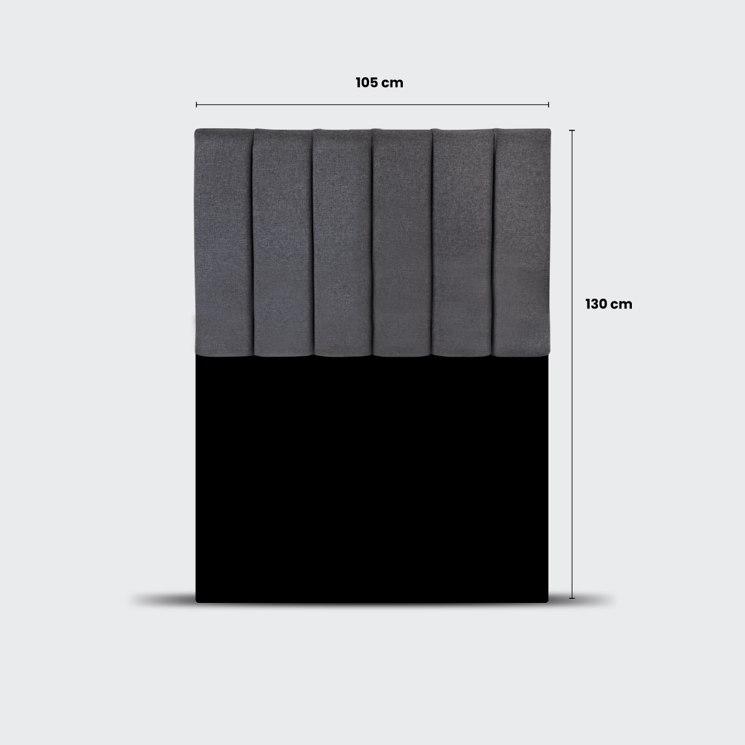 RESPALDO DE CAMA 1,5 PLAZAS TUBULAR GRIS - 7