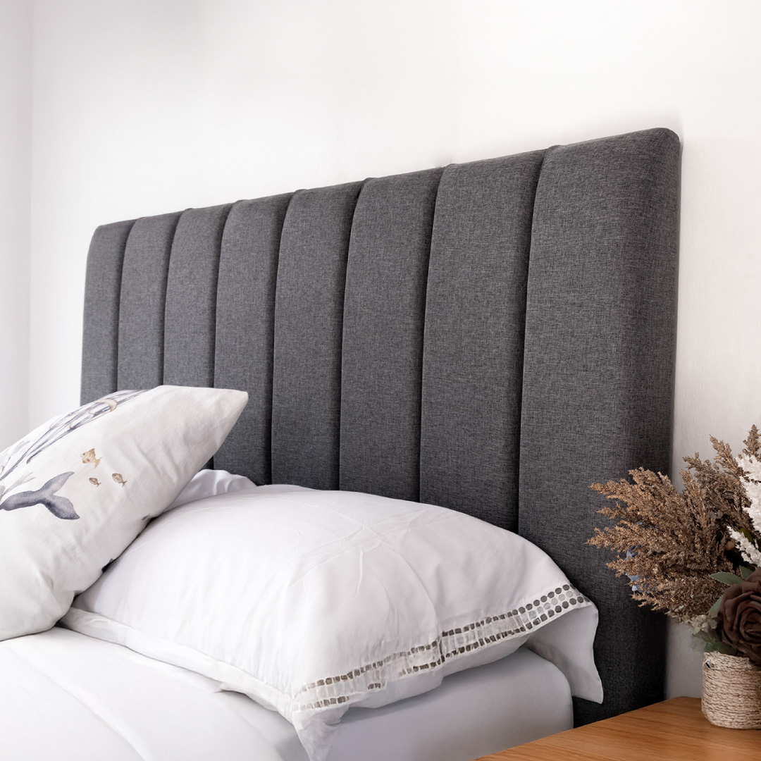 RESPALDO DE CAMA 2 PLAZAS TUBULAR GRIS - 3