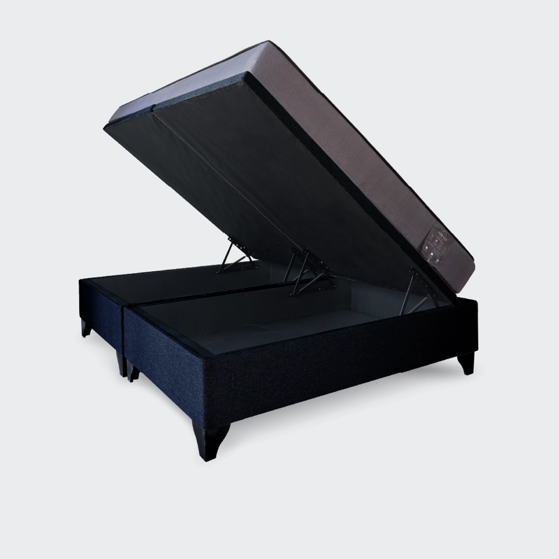 CAMA BAUL 2 PLAZA ATHENAS APERTURA HORIZONTAL NEGRO - 1