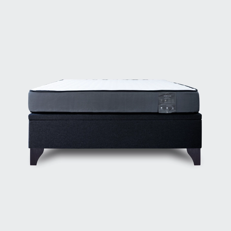 CAMA BAUL 2 PLAZA ATHENAS APERTURA HORIZONTAL NEGRO - 2