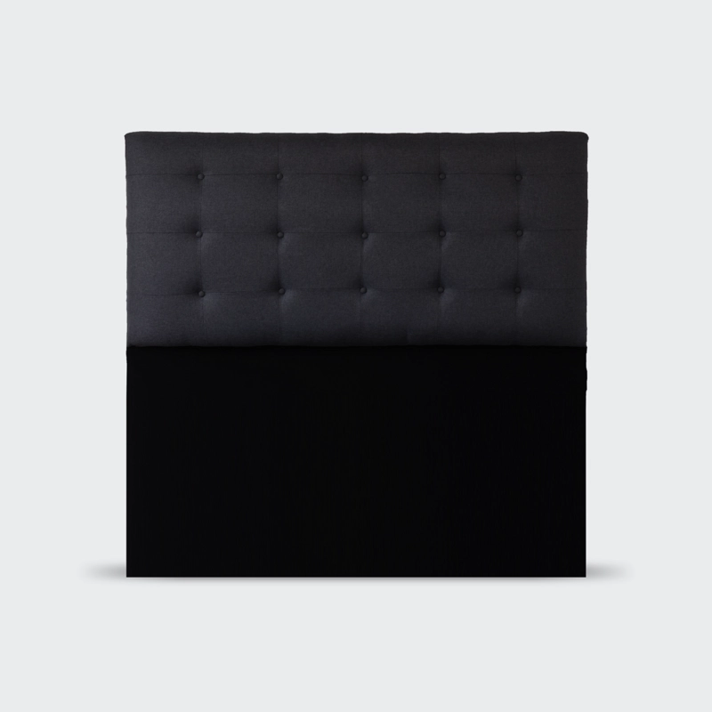 CAMA BAUL 2 PLAZAS COLOSAL APERTURA HORIZONTAL CON RESPALDO BOTONE NEGRO - 6