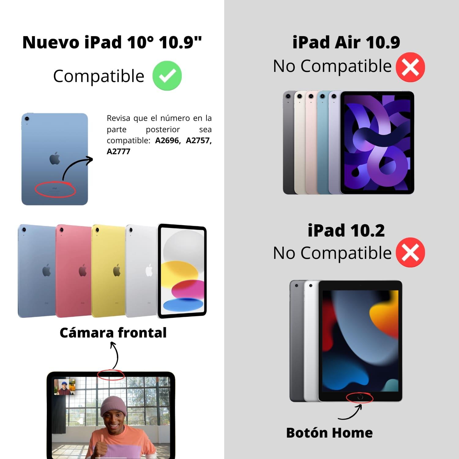 FUNDA TECLADO ESPAÑOL PARA IPAD 10 (10.9) CON RANURA LÁPIZ - 3