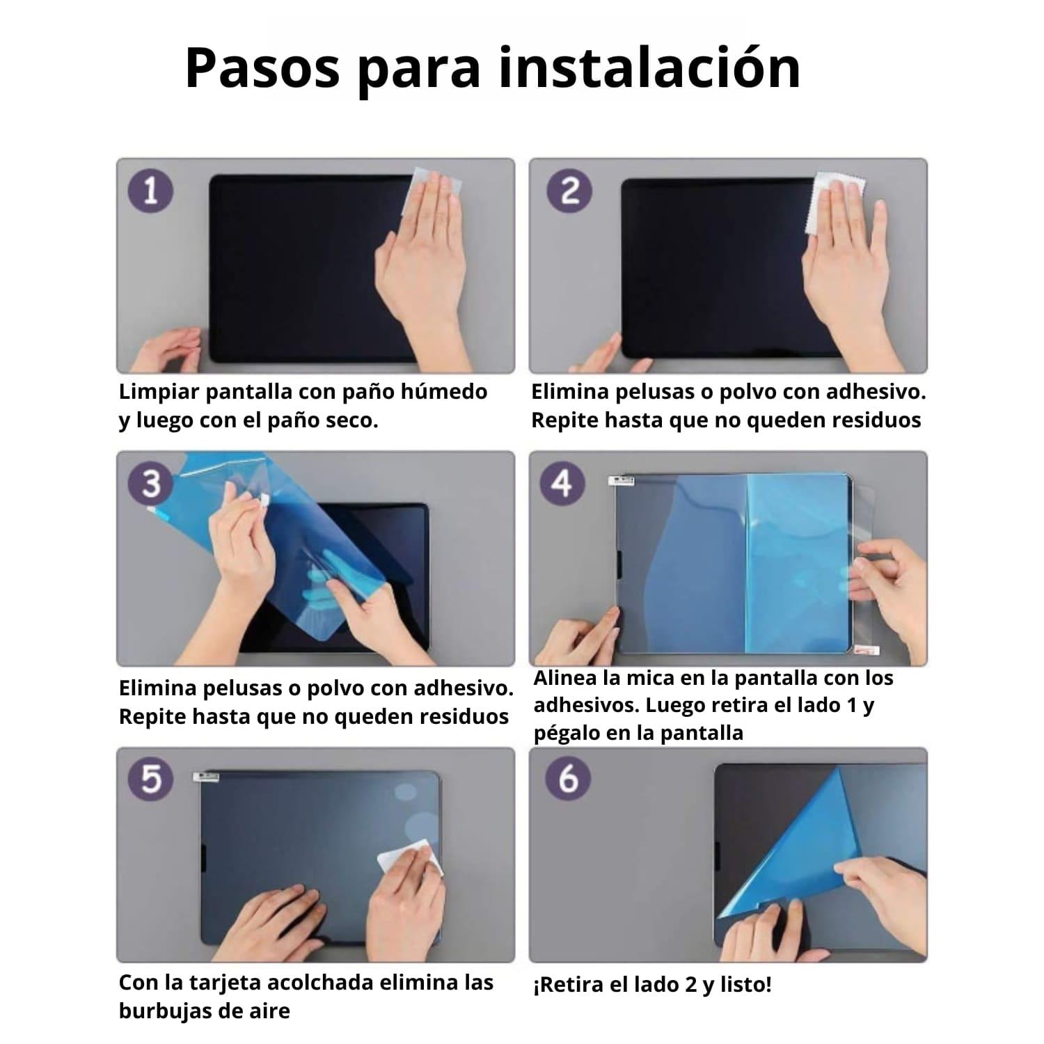 MICA SENSACIÓN PAPEL PARA IPAD 10 GENERACIÓN 10.9 KIT INSTALACIÓN - 7