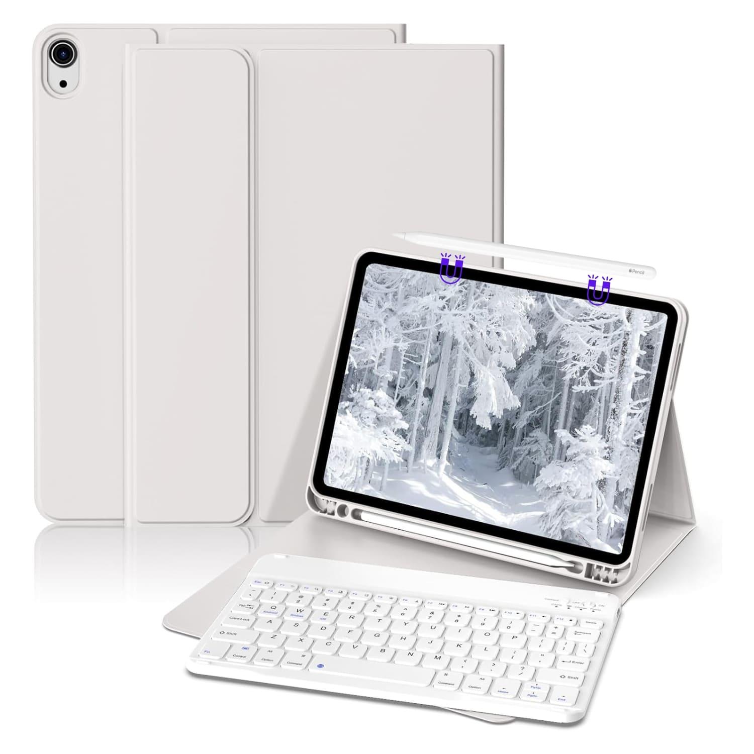 FUNDA TECLADO PARA IPAD AIR 10.9 (4 Y 5) RANURA LÁPIZ CARGA - 1