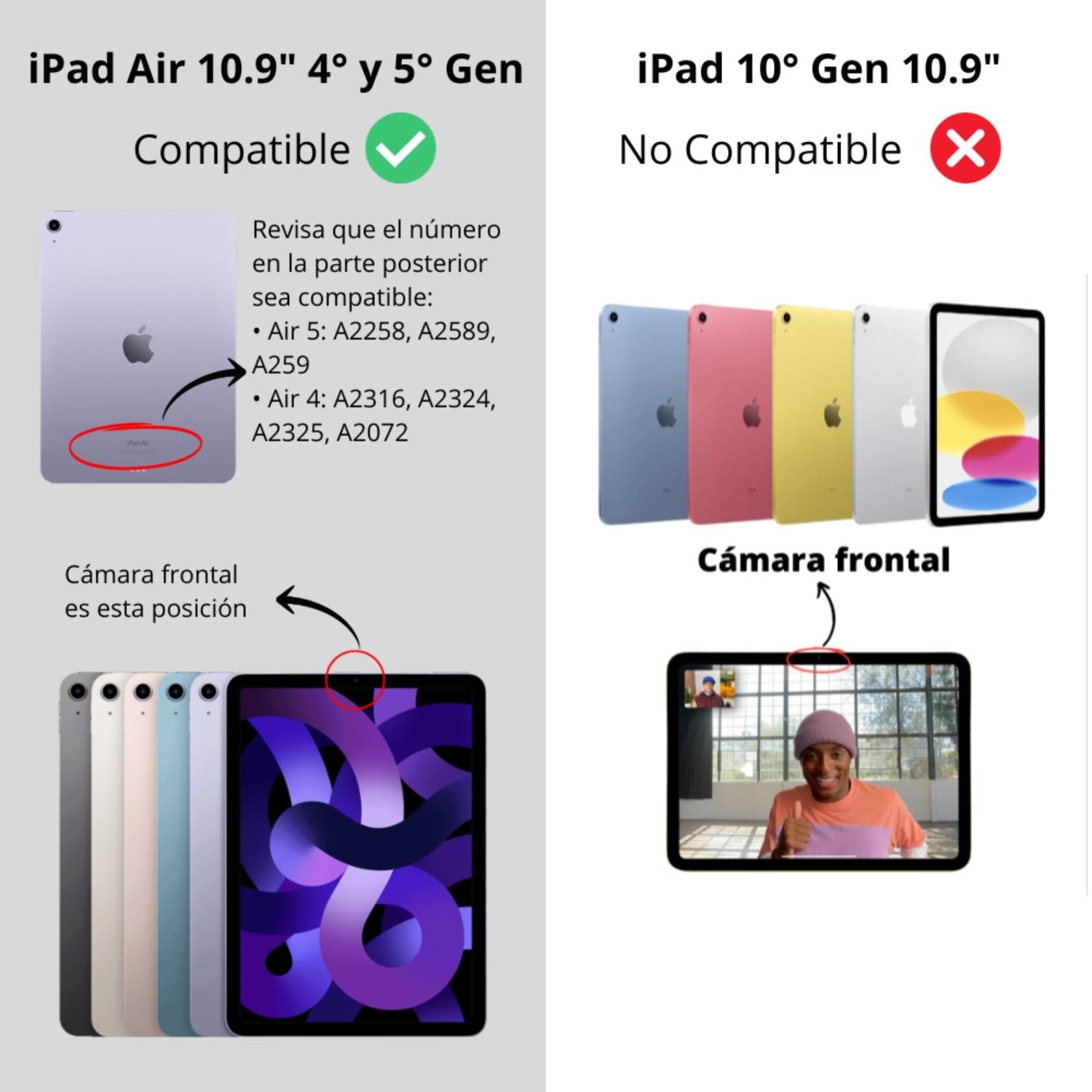 FUNDA TECLADO PARA IPAD AIR 10.9 (4 Y 5) RANURA LÁPIZ CARGA - 2