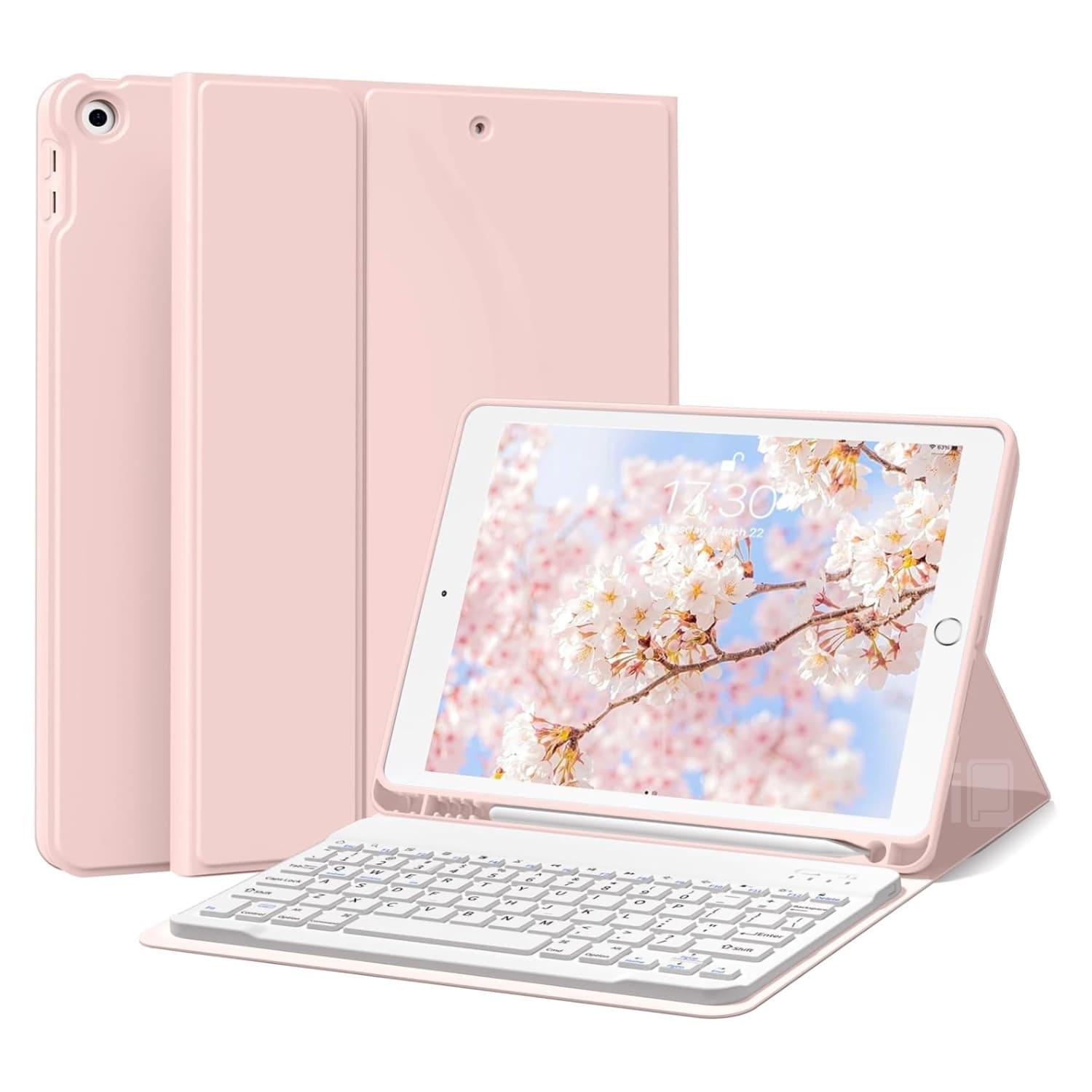 FUNDA TECLADO ESPAÑOL PARA IPAD 9 (10.2) CON RANURA LÁPIZ - 1