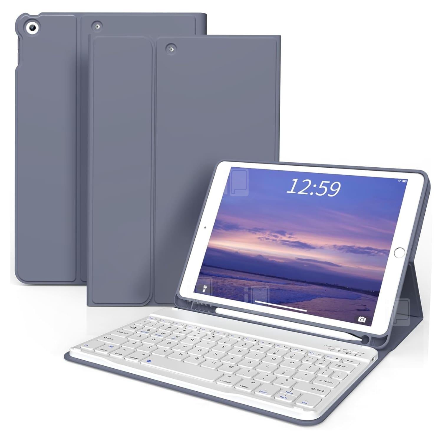 FUNDA TECLADO ESPAÑOL PARA IPAD 9 (10.2) CON RANURA LÁPIZ - 1