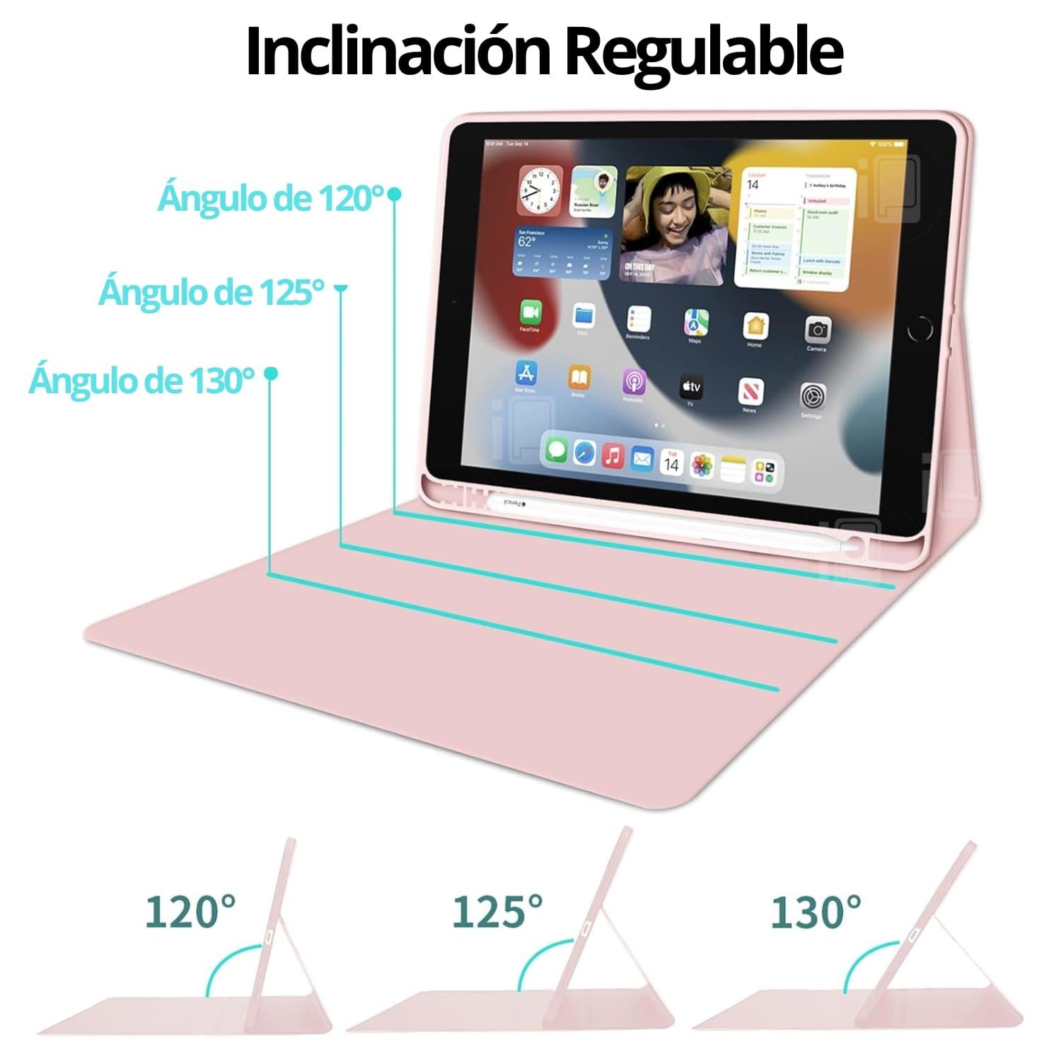 FUNDA TECLADO ESPAÑOL PARA IPAD 9 (10.2) CON RANURA LÁPIZ - 6