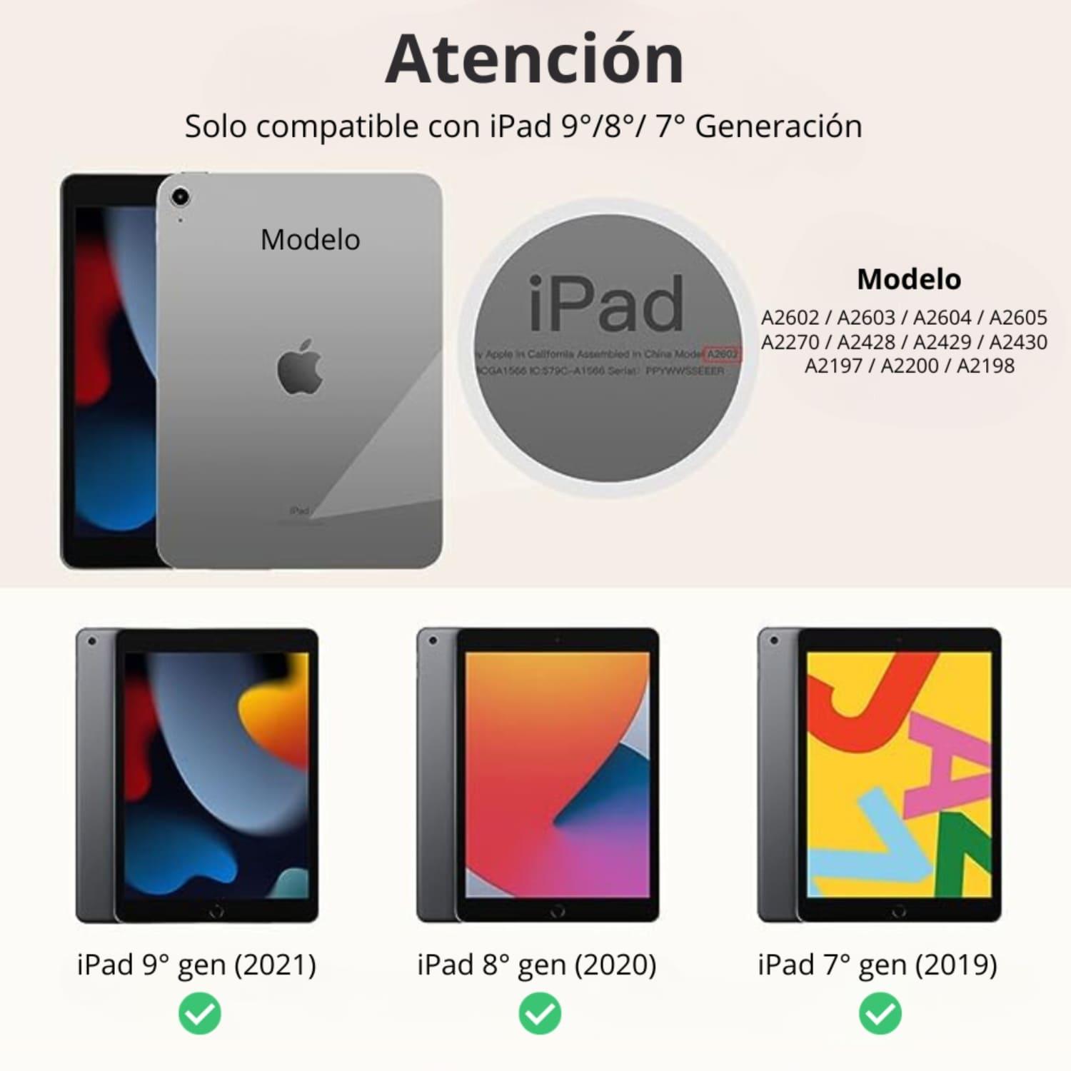 FUNDA TECLADO ESPAÑOL PARA IPAD 9 (10.2) CON RANURA LÁPIZ - 7