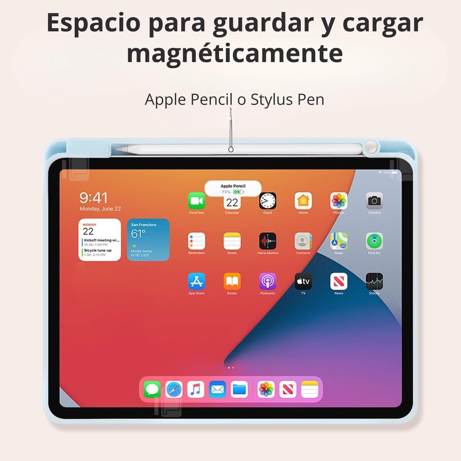 FUNDA PARA IPAD AIR 11 (M2) RANURA LÁPIZ CARGA MAGNÉTICA - 4