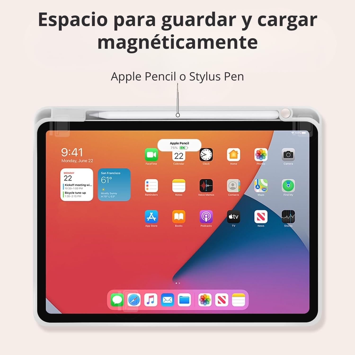 FUNDA PARA IPAD AIR 11 (M2) RANURA LÁPIZ CARGA MAGNÉTICA - 4
