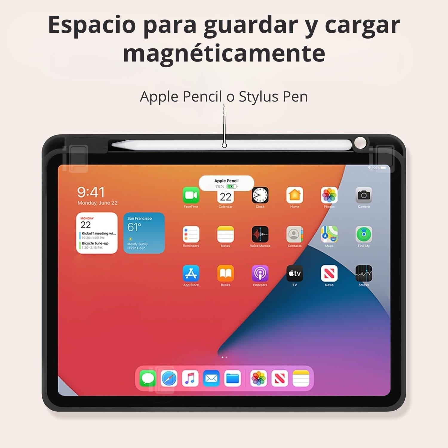 FUNDA PARA IPAD AIR 13 (M2) RANURA LÁPIZ CARGA MAGNÉTICA - 4