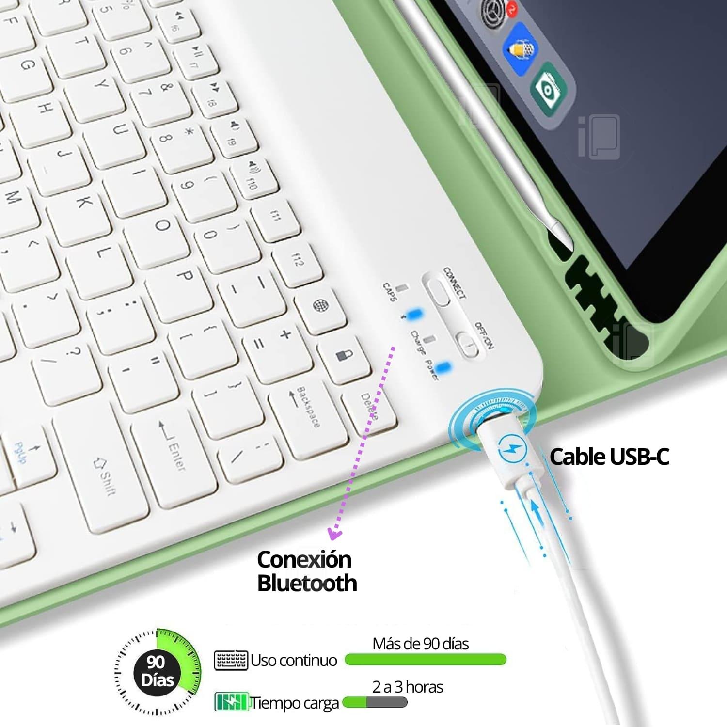 FUNDA TECLADO PARA IPAD AIR 3 GENERACIÓN (10.5) RANURA LÁPIZ - 4
