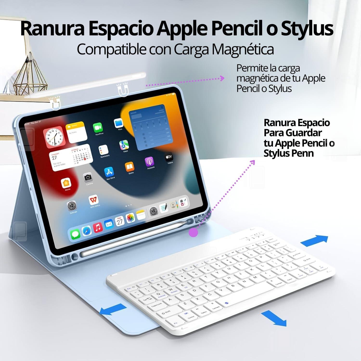 FUNDA TECLADO PARA IPAD PRO 11 (1 Y 2 GEN.) CON RANURA LÁPIZ - 4