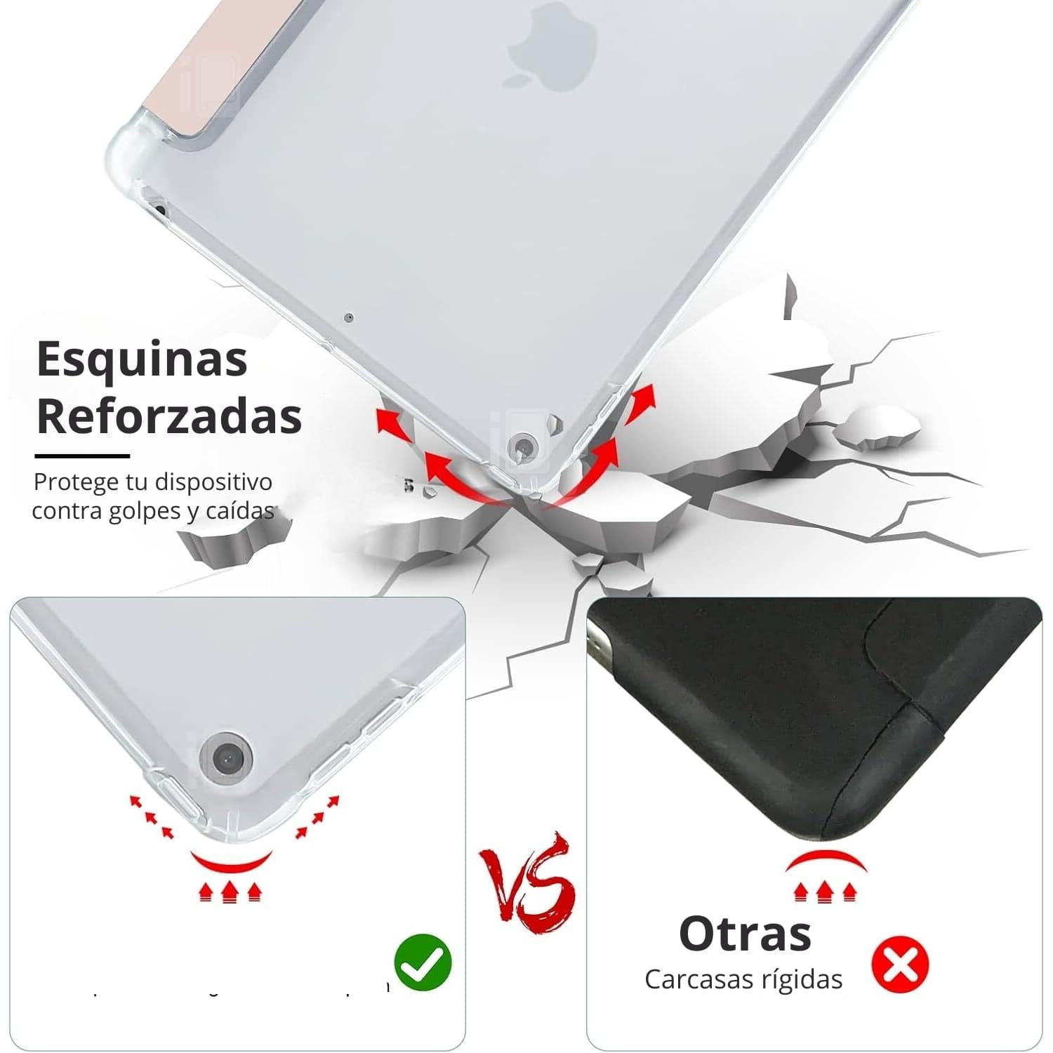 FUNDA PARA IPAD 10 GENERACIÓN 10.9 RANURA PEN TRASLÚCIDA ATRÁS - 5