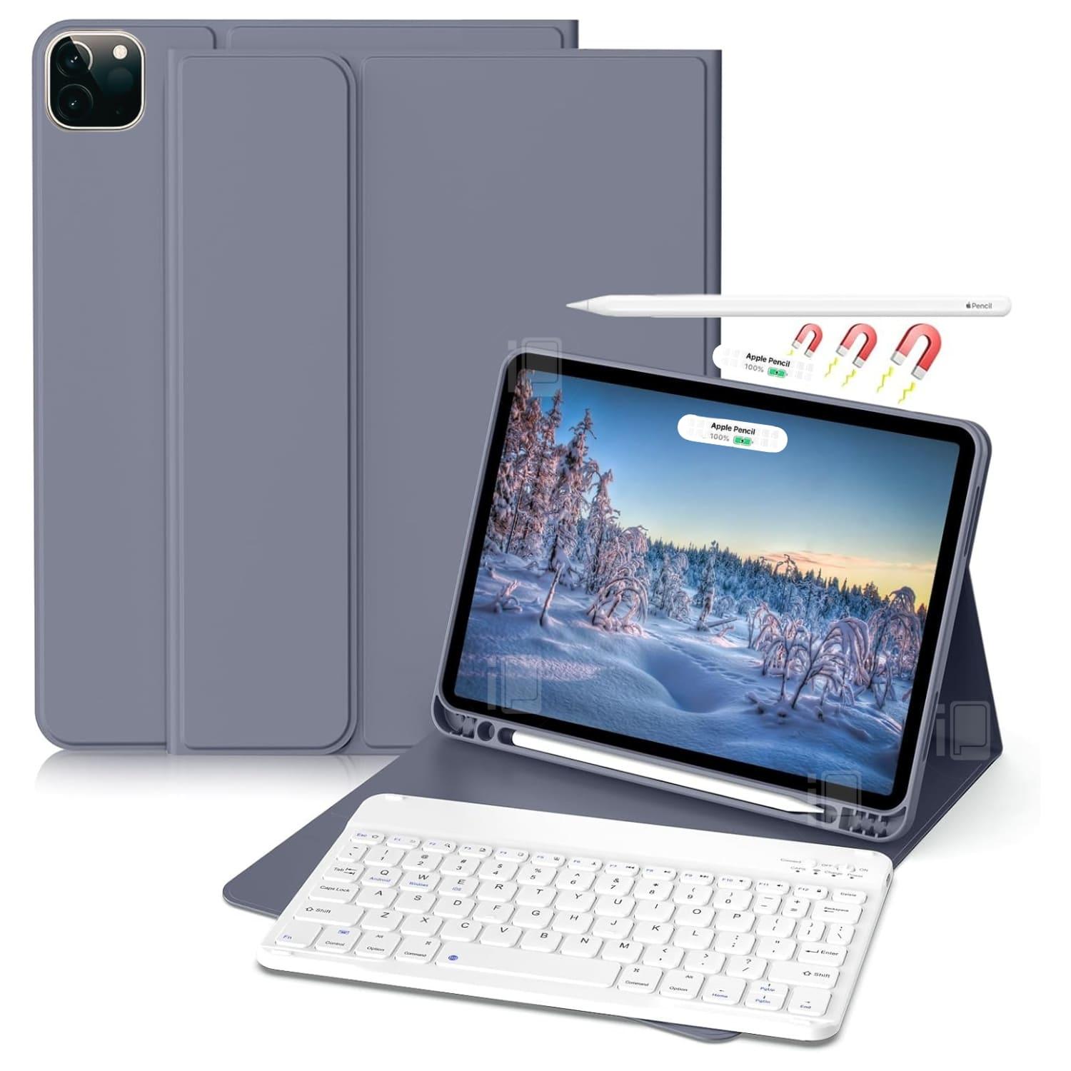 FUNDA TECLADO PARA IPAD PRO 11 PROCESADOR M1/M2 RANURA LÁPIZ - 1