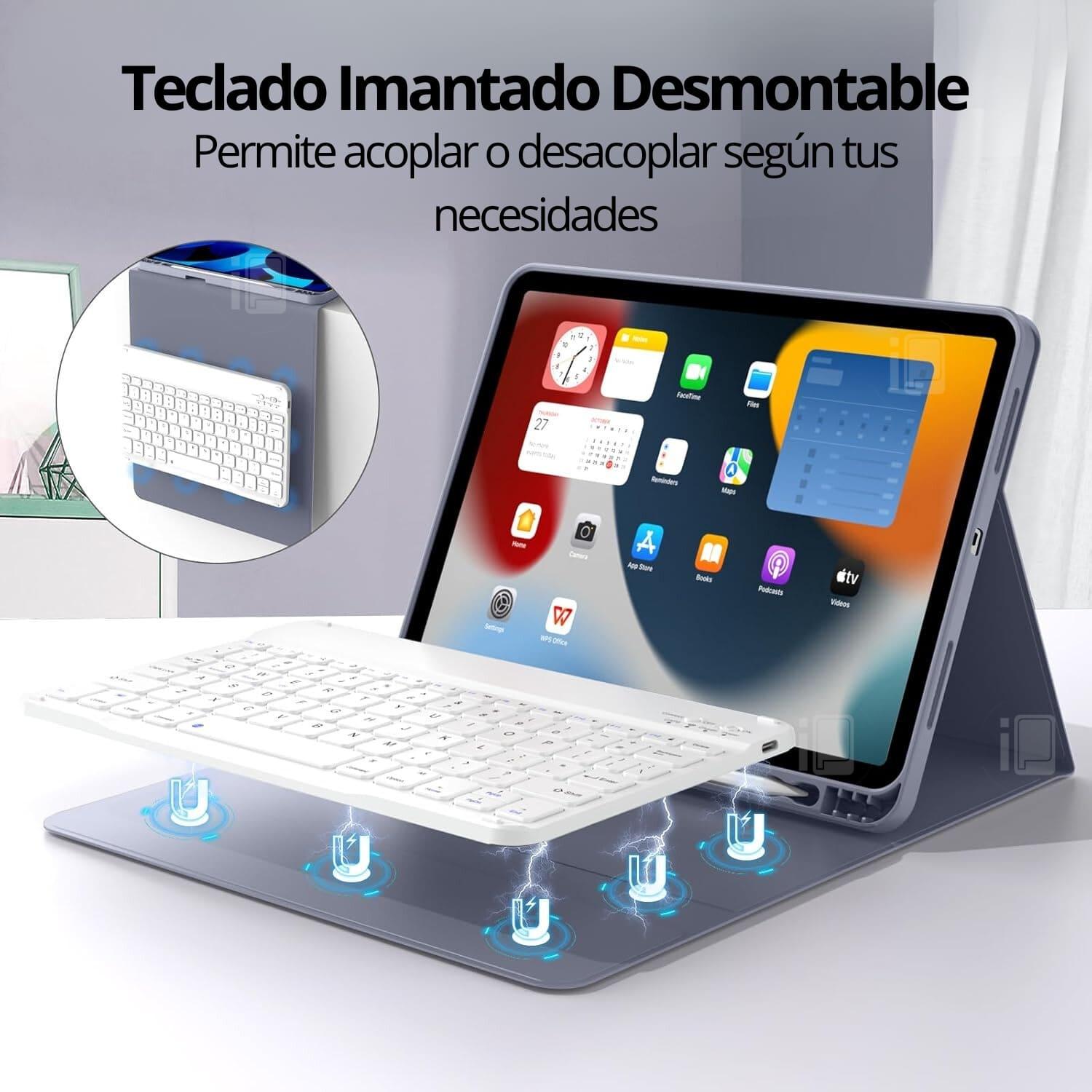 FUNDA TECLADO PARA IPAD PRO 11 PROCESADOR M1/M2 RANURA LÁPIZ - 3
