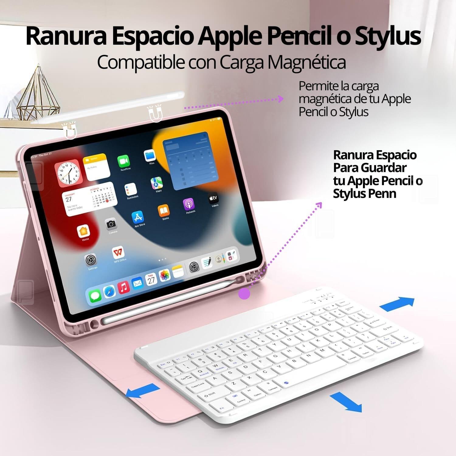 FUNDA TECLADO PARA IPAD PRO 11 PROCESADOR M1/M2 RANURA LÁPIZ - 4