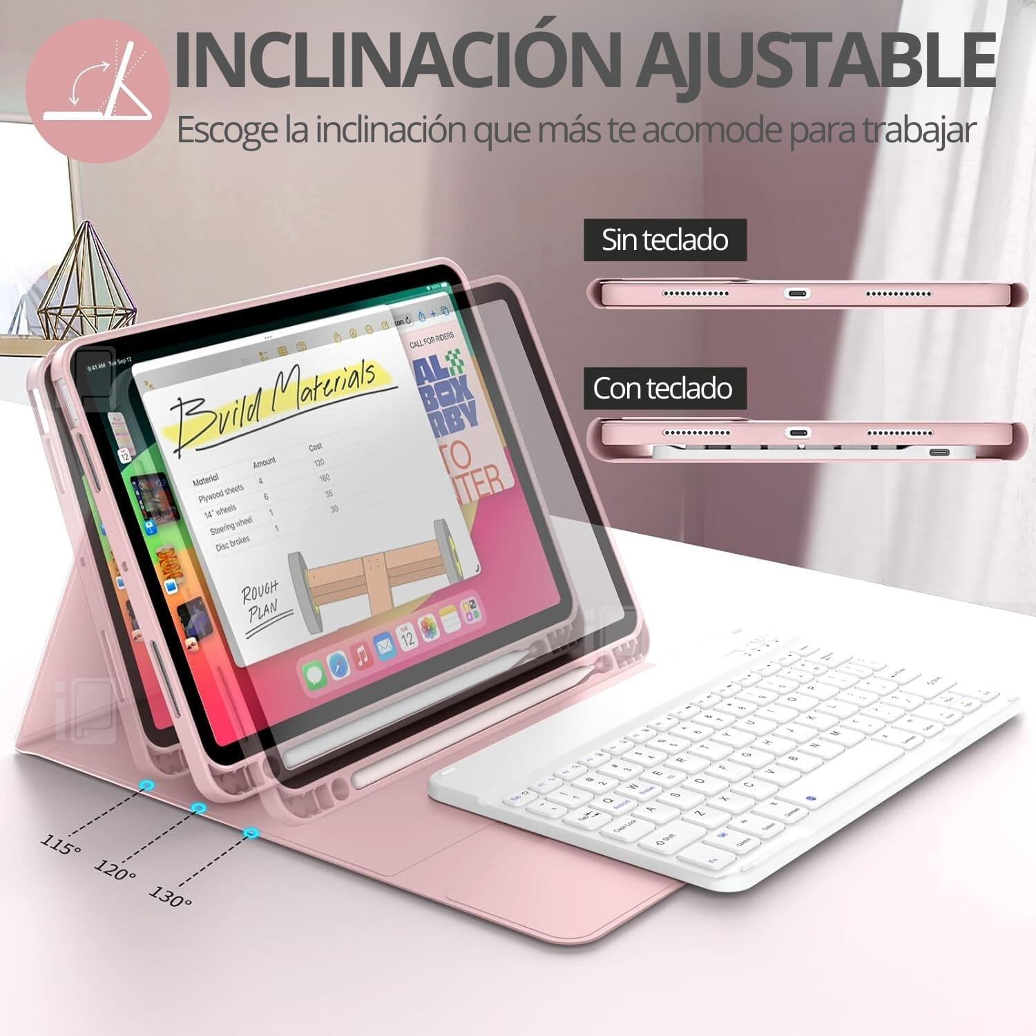 FUNDA TECLADO PARA IPAD PRO 11 PROCESADOR M1/M2 RANURA LÁPIZ - 5