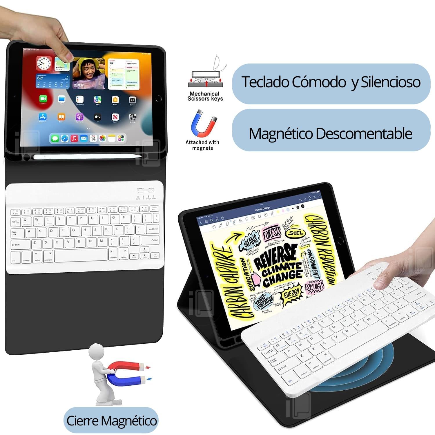 FUNDA TECLADO ESPAÑOL PARA IPAD 9.7 (5 Y 6) CON RANURA LÁPIZ - 3