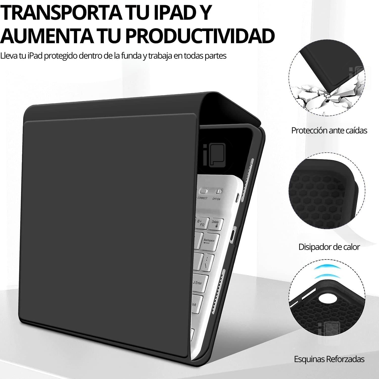 FUNDA TECLADO ESPAÑOL PARA IPAD 9.7 (5 Y 6) CON RANURA LÁPIZ - 5