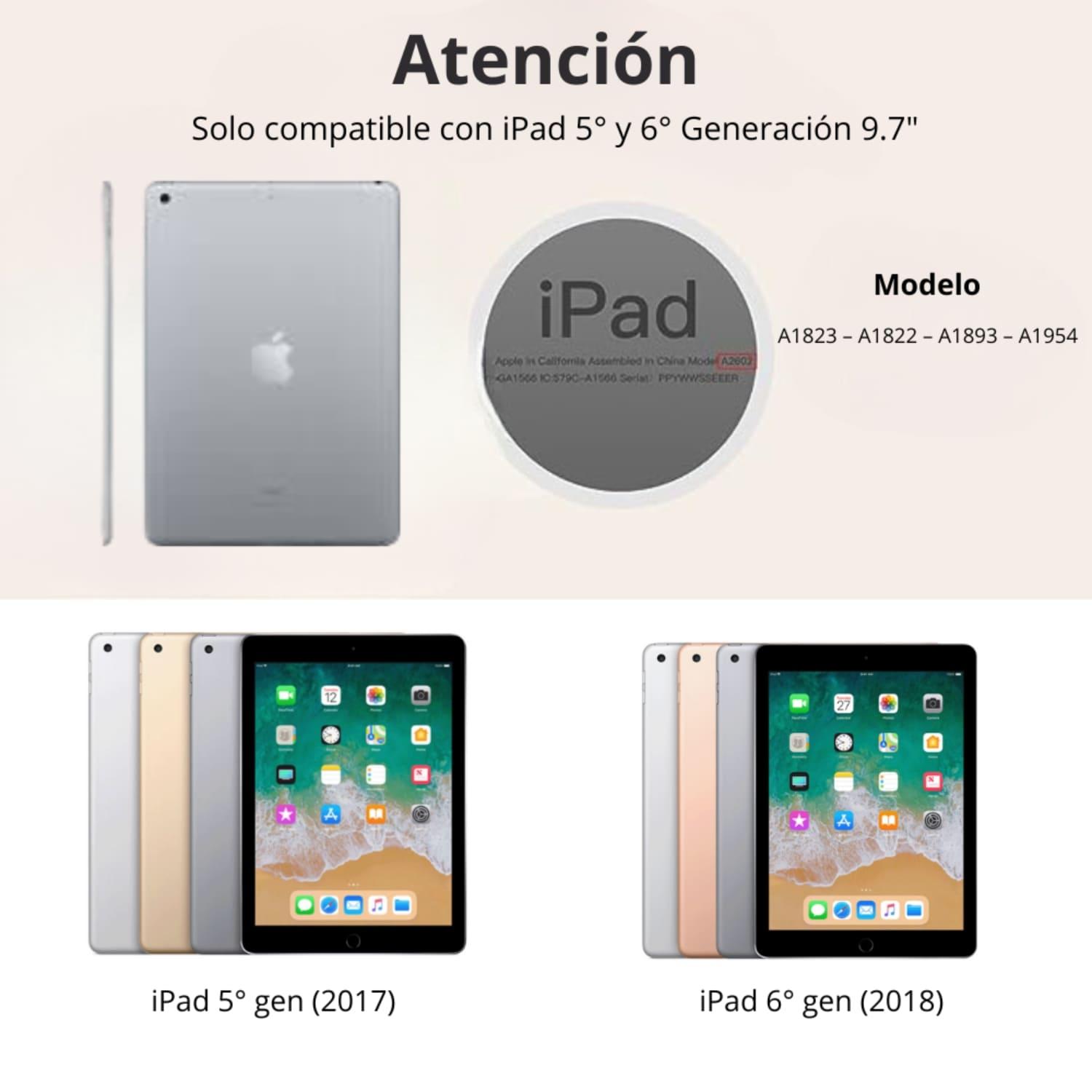 FUNDA TECLADO ESPAÑOL PARA IPAD 9.7 (5 Y 6) CON RANURA LÁPIZ - 7