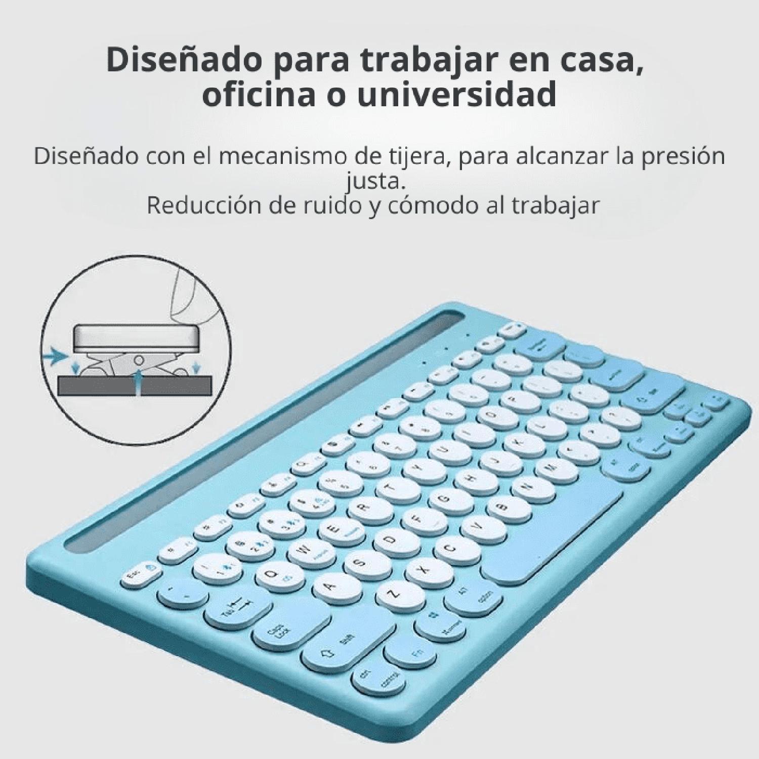 KIT MOUSE Y TECLADO BLUETOOTH TRIPLE CONEXIÓN ESPAÑOL - 4