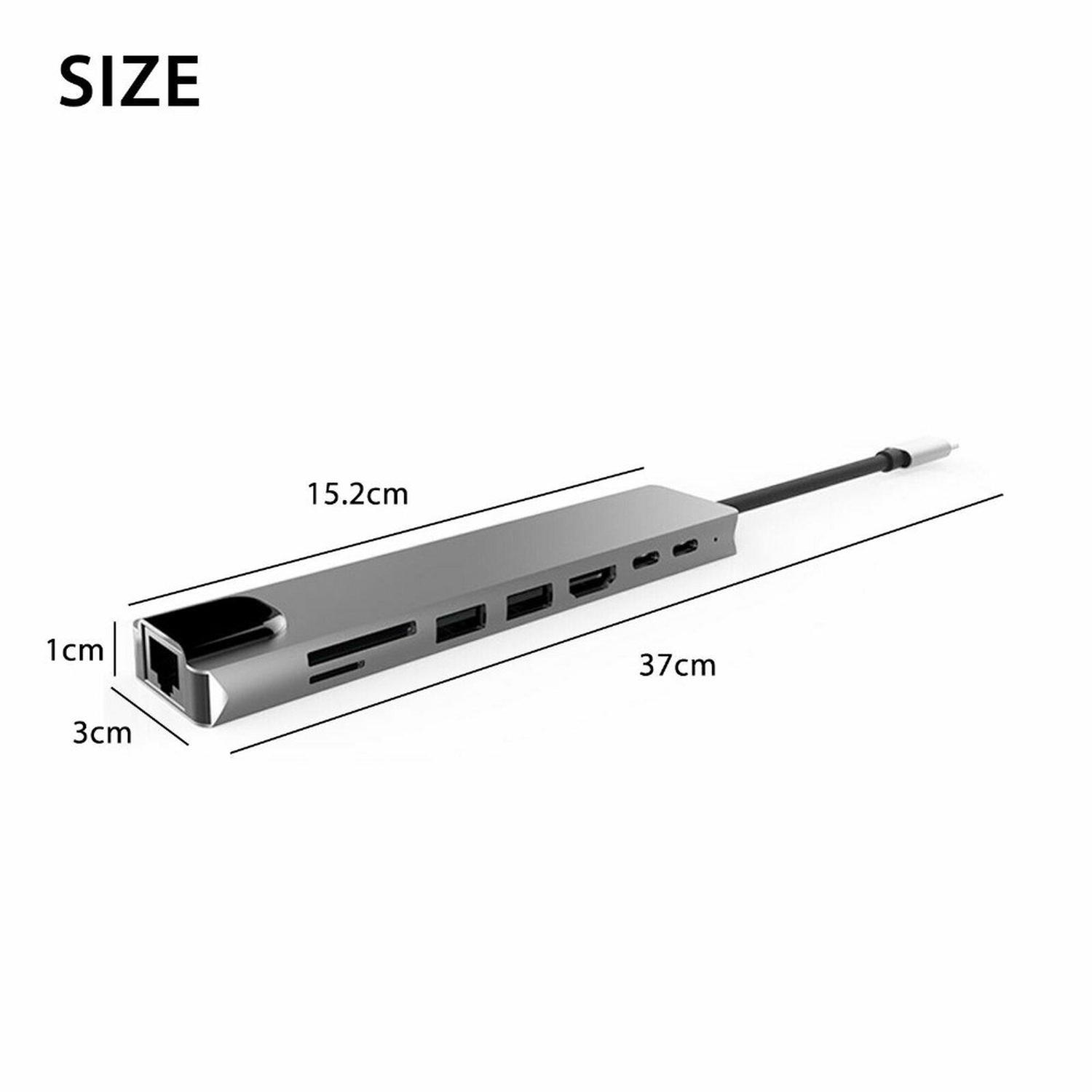 ADAPTADOR HUB USB-C 8 EN 1 - 2