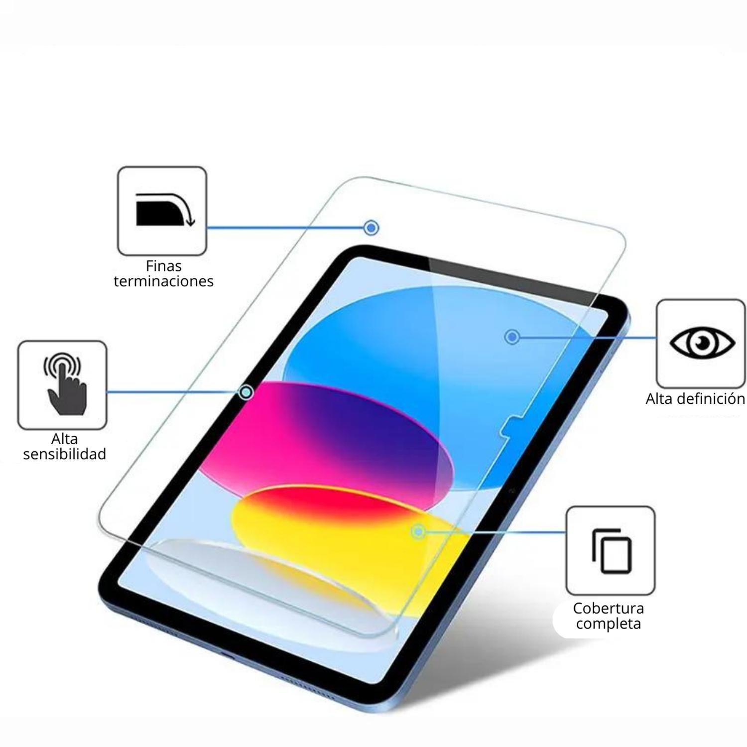 MICA DE VIDRIO TEMPLADO PARA IPAD AIR 13 M2 KIT INSTALACIÓN - 2